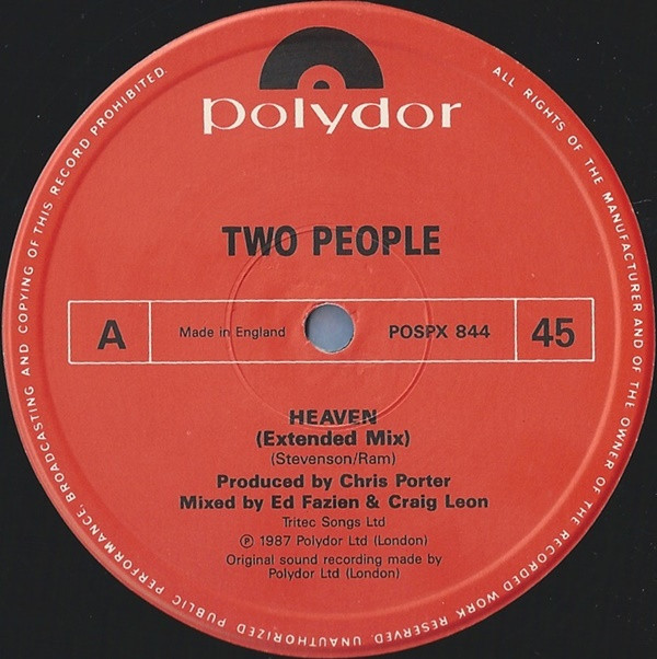 Two People - Heaven | Polydor (POSPX 844) - 2