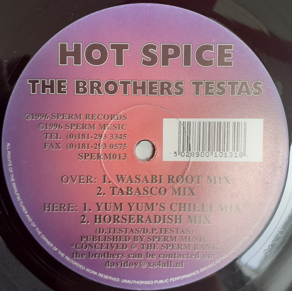 The Brothers Testas - Hot Spice | Sperm Records (SPERM013) - main The Brothers Testas - Hot Spice | Sperm Records (SPERM013) - main
