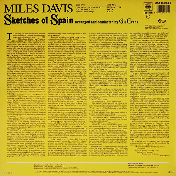 Miles Davis - Sketches Of Spain | CBS (460604 1) - 2