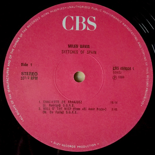 Miles Davis - Sketches Of Spain | CBS (460604 1) - 3