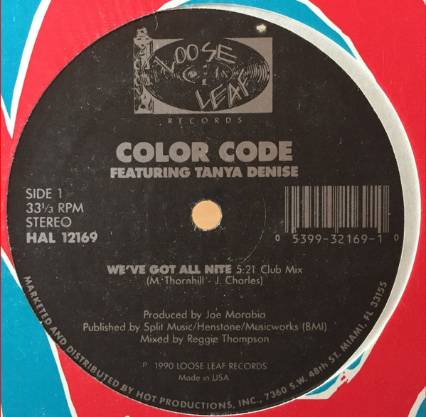 Color Code Featuring Tanya Denise - We've Got All Nite | Loose Leaf Records (HAL 12169)
