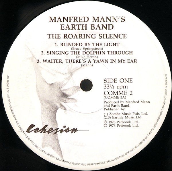 Manfred Mann's Earth Band - The Roaring Silence | Cohesion (COMME 2) - 3 Manfred Mann's Earth Band - The Roaring Silence | Cohesion (COMME 2) - 3