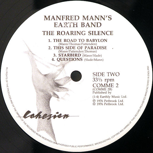Manfred Mann's Earth Band - The Roaring Silence | Cohesion (COMME 2) - 4 Manfred Mann's Earth Band - The Roaring Silence | Cohesion (COMME 2) - 4