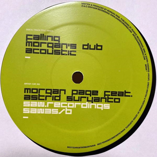 Morgan Page Feat. Astrid Suryanto - Falling | Saw Recordings (SAW35) - 2 Morgan Page Feat. Astrid Suryanto - Falling | Saw Recordings (SAW35) - 2