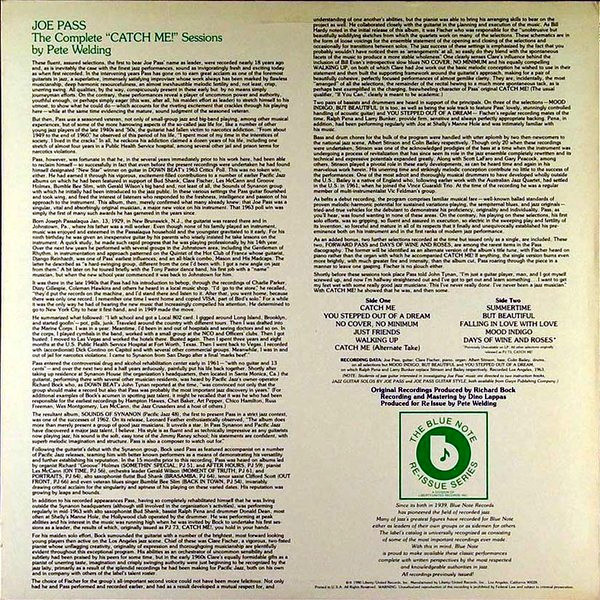 Joe Pass - The Complete "Catch Me!" Sessions | Blue Note (LT-1053) - 2