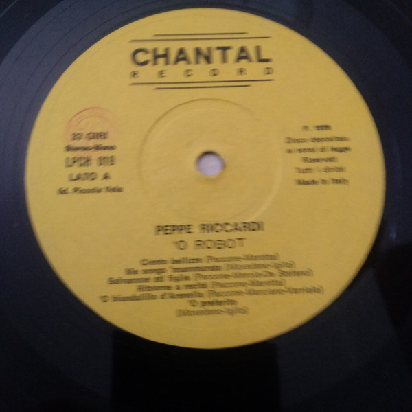 Peppe Riccardi - 'O Robot | Chantal Record (LPCH 019) - 4 Peppe Riccardi - 'O Robot | Chantal Record (LPCH 019) - 4