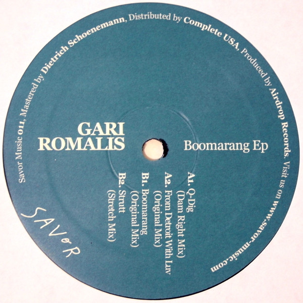 Gari Romalis - Boomarang Ep | Savor Music (SAVOR 011) - main Gari Romalis - Boomarang Ep | Savor Music (SAVOR 011) - main