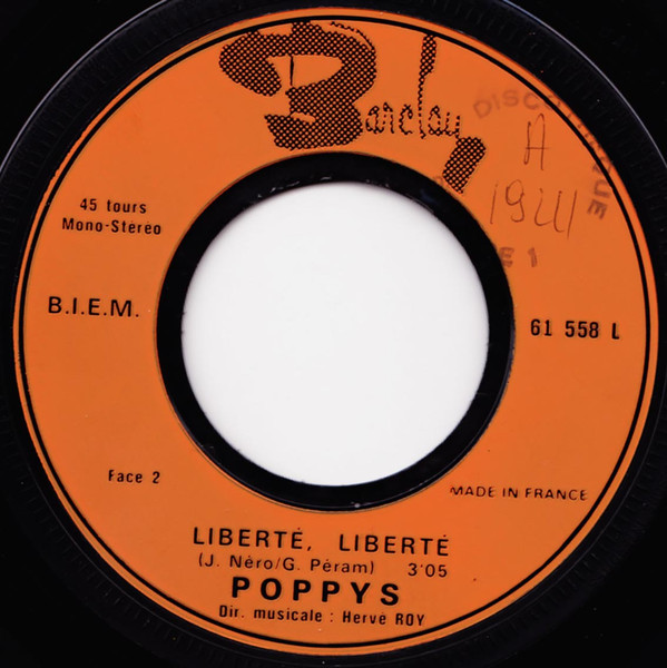 Poppys - Jésus Révolution / Liberté, Liberté | Barclay (61 558 L) - 4