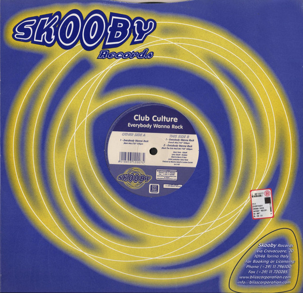 Club Culture - Everybody Wanna Rock | Skooby Records (SK007) - main Club Culture - Everybody Wanna Rock | Skooby Records (SK007) - main
