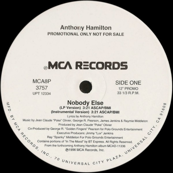 Anthony Hamilton - Nobody Else | MCA Records (MCA8P 3757)