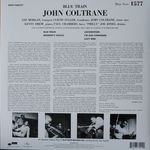 John Coltrane - Blue Train | Blue Note (BLP 1577) - 2 John Coltrane - Blue Train | Blue Note (BLP 1577) - 2