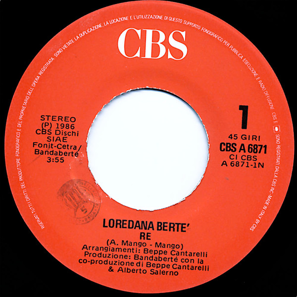 Loredana Bertè - Re / Fotografando | CBS (CBS A 6871) - 3