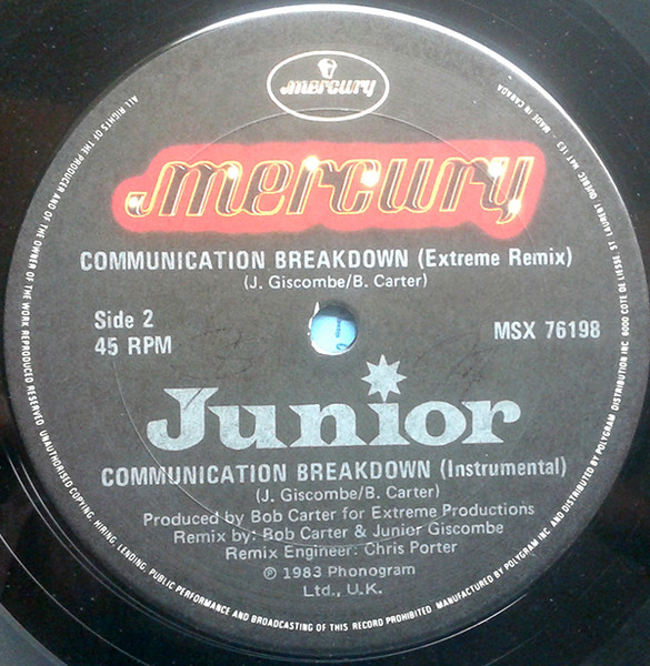 Junior - Communication Breakdown (12") [Vinyl] | Mercury (MSX 76198) - 4