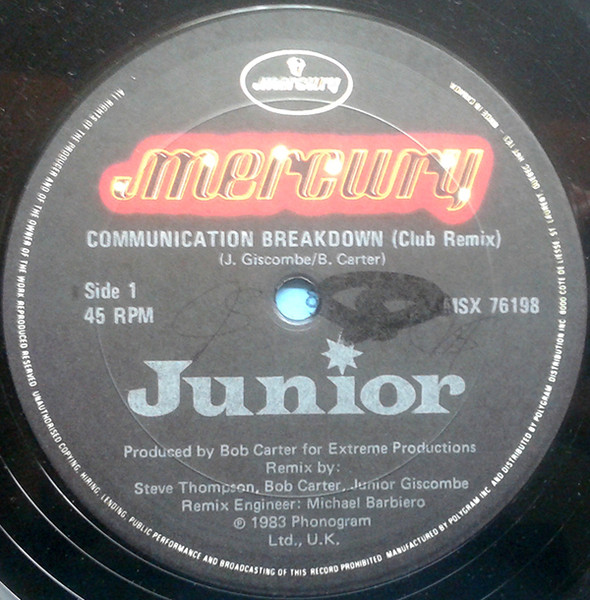 Junior - Communication Breakdown (12") [Vinyl] | Mercury (MSX 76198) - 3
