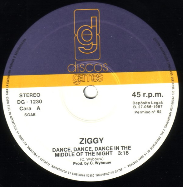 Ziggy - Dance, Dance, Dance In The Middle Of The Night | Discos Games (DG-1230) - 3
