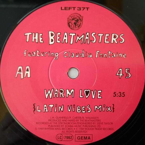 The Beatmasters Featuring Claudia Fontaine - Warm Love | Rhythm King (LEFT 37T) - 2 The Beatmasters Featuring Claudia Fontaine - Warm Love | Rhythm King (LEFT 37T) - 2