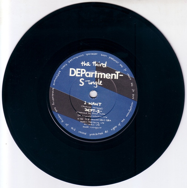 Department S - I Want | Stiff Records (BUY 128) - 3