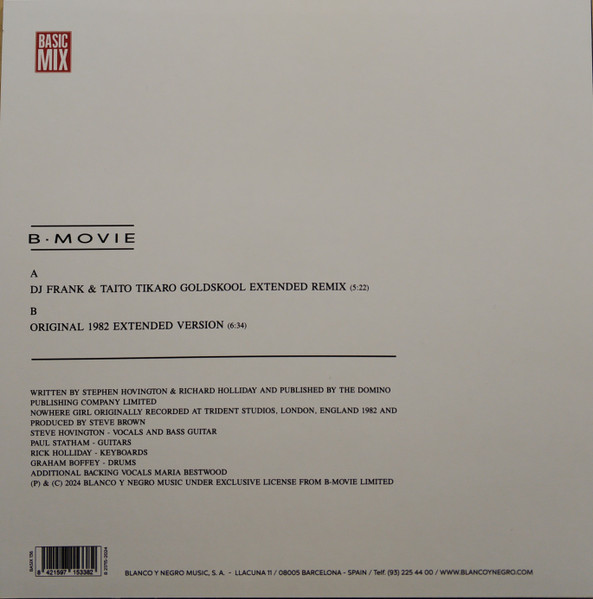 B-Movie - Nowhere Girl (White Vinyl) | Basic Mix (Basix136 C) - 2