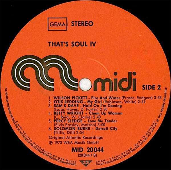 Various - That's Soul 4 | Midi (MID 20 044) - 3 Various - That's Soul 4 | Midi (MID 20 044) - 3