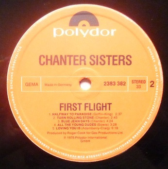 Chanter Sisters - First Flight | Polydor (2383 382) - 4
