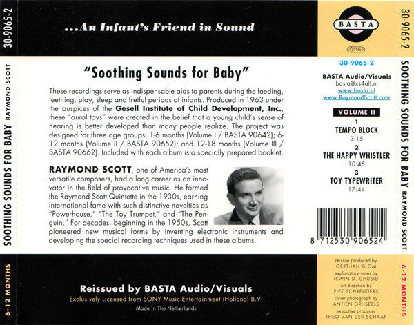 Raymond Scott - Soothing Sounds For Baby - Volume 2: 6 To 12 Months | Basta (30-9065-2) - 2 Raymond Scott - Soothing Sounds For Baby - Volume 2: 6 To 12 Months | Basta (30-9065-2) - 2