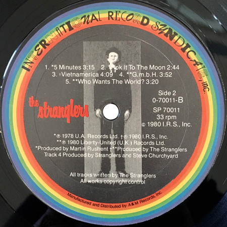 The Stranglers - IV | I.R.S. Records (SP 70011) - 4 The Stranglers - IV | I.R.S. Records (SP 70011) - 4