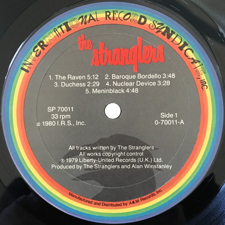The Stranglers - IV | I.R.S. Records (SP 70011) - 3 The Stranglers - IV | I.R.S. Records (SP 70011) - 3
