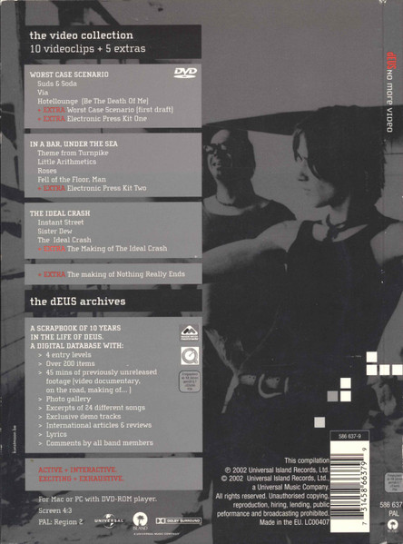 dEUS - No More Video | Island Records (586 637-9) - 2 dEUS - No More Video | Island Records (586 637-9) - 2