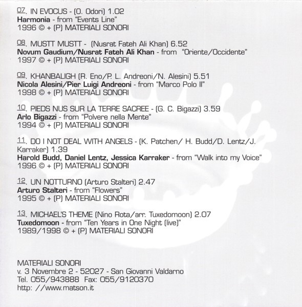 Various - Materiali Sonori | Edizioni Olis (OM 0021) - 3 Various - Materiali Sonori | Edizioni Olis (OM 0021) - 3