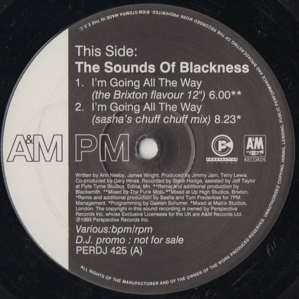 Sounds Of Blackness - I'm Going All The Way | A&M PM (PERDJ 425) - 3 Sounds Of Blackness - I'm Going All The Way | A&M PM (PERDJ 425) - 3