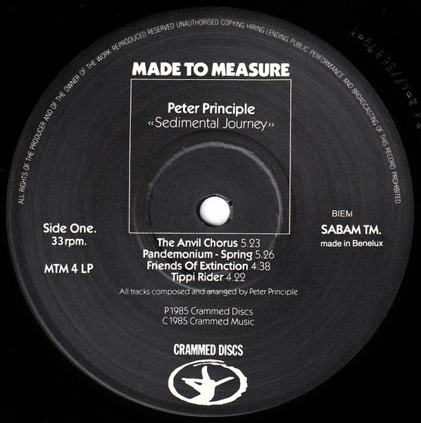 Peter Principle - Sedimental Journey | Crammed Discs (MTM 4 LP) - 3