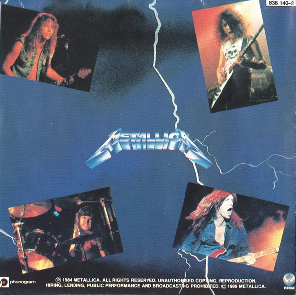 Metallica - Ride The Lightning CD | Vertigo (838 140-2) - 2