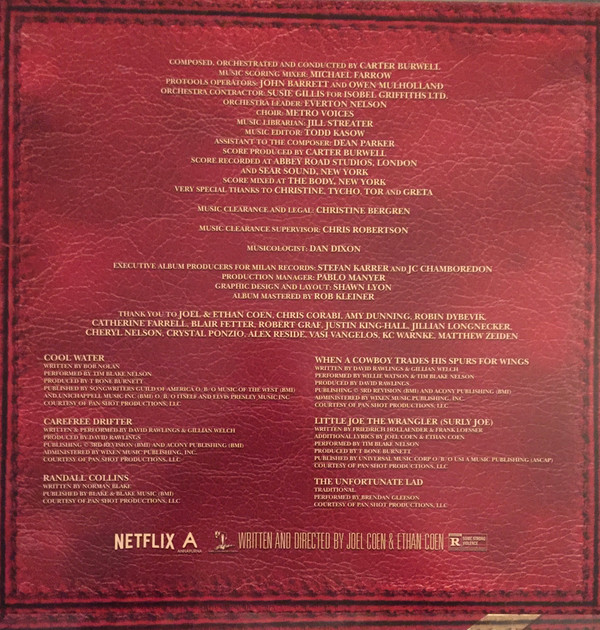 Carter Burwell - The Ballad of Buster Scruggs | Milan Records (398122-2) - 3 Carter Burwell - The Ballad of Buster Scruggs | Milan Records (398122-2) - 3