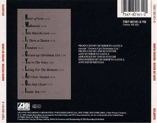 David Foster - River Of Love | Atlantic (7567-82161-2) - 2