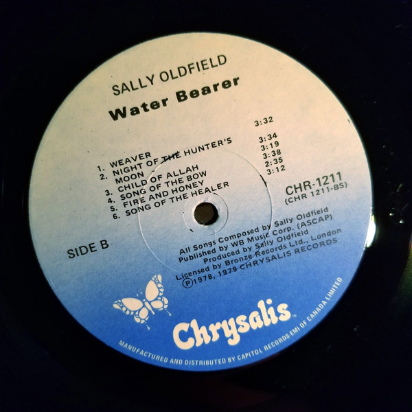 Sally Oldfield - Water Bearer [Vinyl] | Chrysalis (CHR-1211) - 2