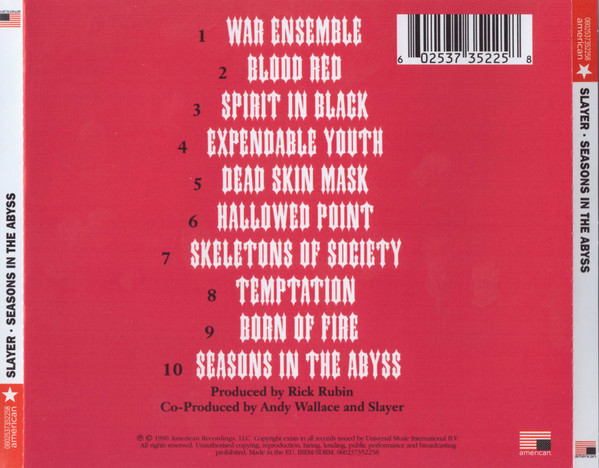 Slayer - Seasons In The Abyss | American Recordings (0602537352258) - 2