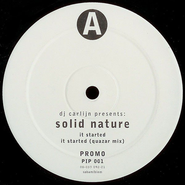DJ Carlijn Presents Solid Nature - It Started | Orange Records (PIP 001) - main