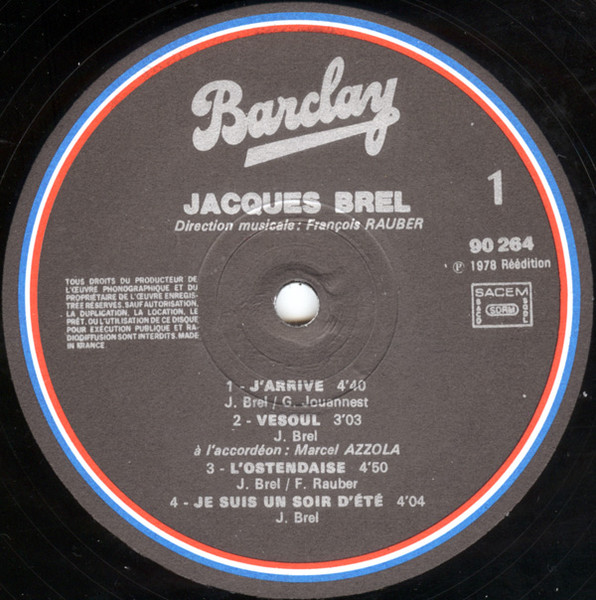 Jacques Brel - Vesoul 4 | Barclay (90264) - 4 Jacques Brel - Vesoul 4 | Barclay (90264) - 4