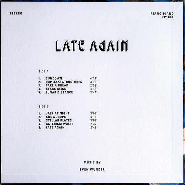 Sven Wunder - Late Again | Piano Piano (PP1004) - 2 Sven Wunder - Late Again | Piano Piano (PP1004) - 2