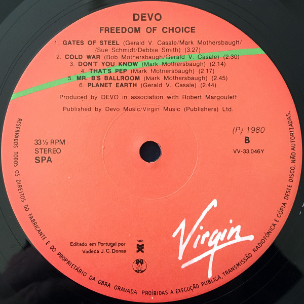 Devo - Freedom Of Choice | Virgin (VV-33.046Y) - 4
