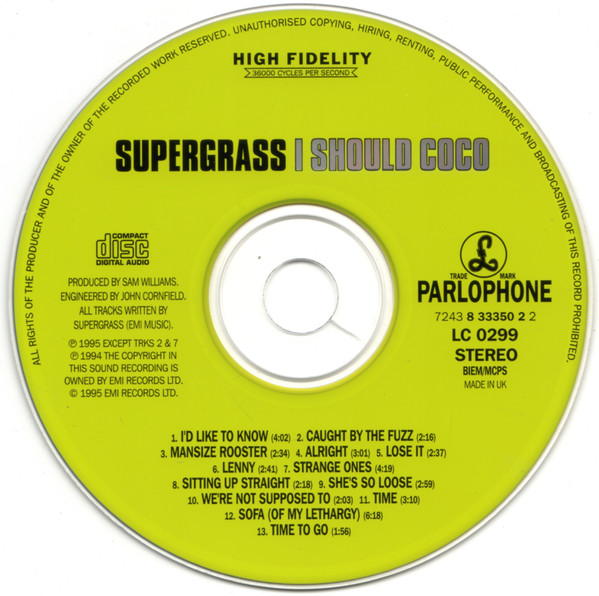 Supergrass - I Should Coco | Parlophone (7243 8 33350 2 2) - 3
