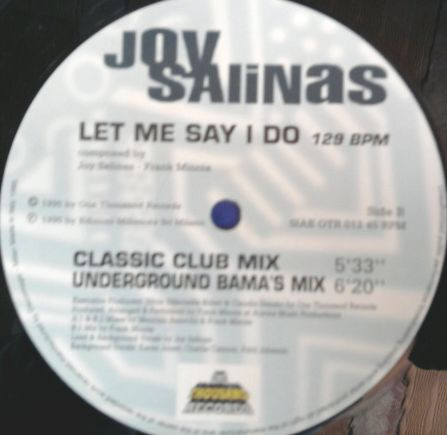 Joy Salinas - Let Me Say I Do | One Thousand Records (OTR 012) - 2