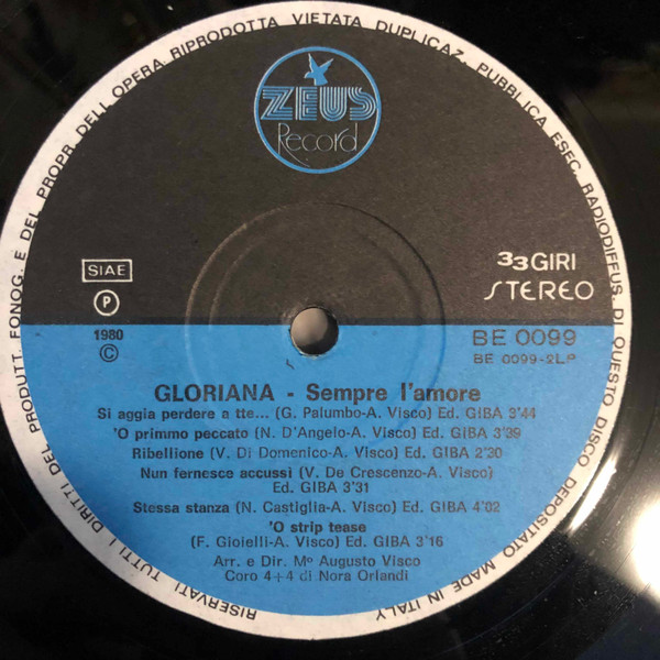 Gloriana - Sempre L'Amore... | Zeus Record (BE 0099) - 3 Gloriana - Sempre L'Amore... | Zeus Record (BE 0099) - 3