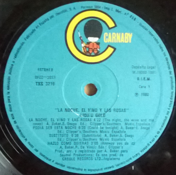 Liquid Gold - La Noche, El Vino Y Las Rosas - Vinilo | Carnaby (TXS 3216) - 3 Liquid Gold - La Noche, El Vino Y Las Rosas - Vinilo | Carnaby (TXS 3216) - 3