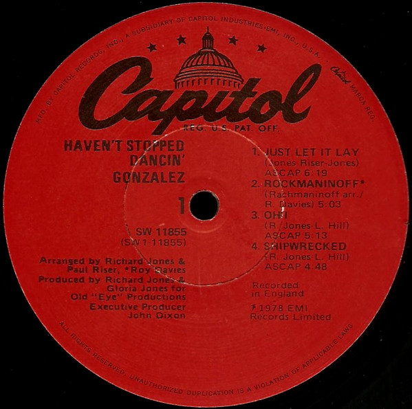 Gonzalez - Haven't Stopped Dancin' | Capitol Records (SW-11855) - 3 Gonzalez - Haven't Stopped Dancin' | Capitol Records (SW-11855) - 3