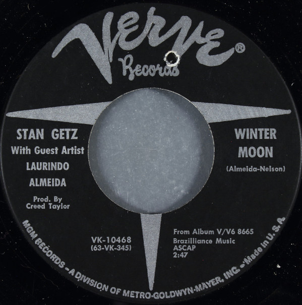 Stan Getz With Guest Artist Laurindo Almeida - Menina Moca = Young Lady / Winter Moon | Verve Records (VK-10468) - main