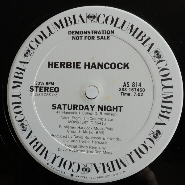 Herbie Hancock - Saturday Night / Making Love | Columbia (AS 814) Herbie Hancock - Saturday Night / Making Love | Columbia (AS 814)