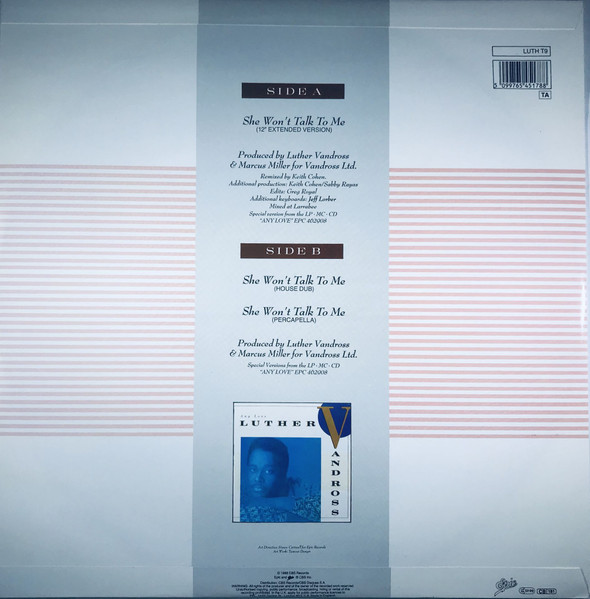 Luther Vandross - She Won't Talk To Me | Epic (LUTH T9) - 2