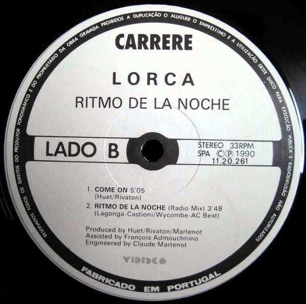 Lorca - Ritmo De La Noche | Carrere (11.20.261) - 3