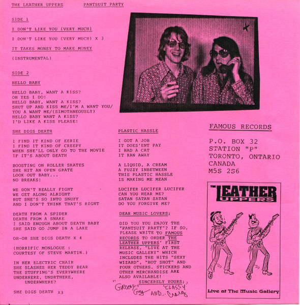 The Leather Uppers - Pantsuit Party | Famous Records (FA-RE 001) - 4 The Leather Uppers - Pantsuit Party | Famous Records (FA-RE 001) - 4